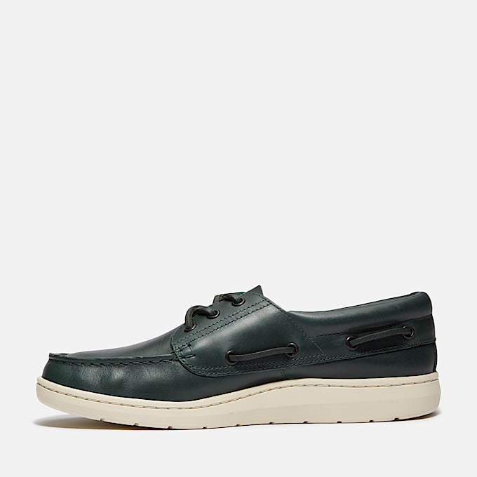 Chaussure bateau Portofino Pier pour homme en vert foncé