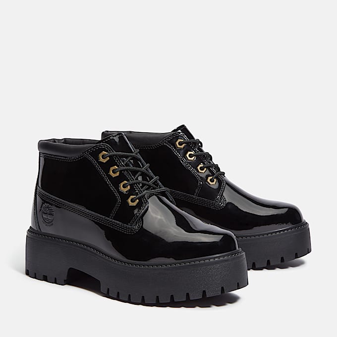 Wasserdichter Stone Street Boot mit Plateausohle für Damen in Schwarz