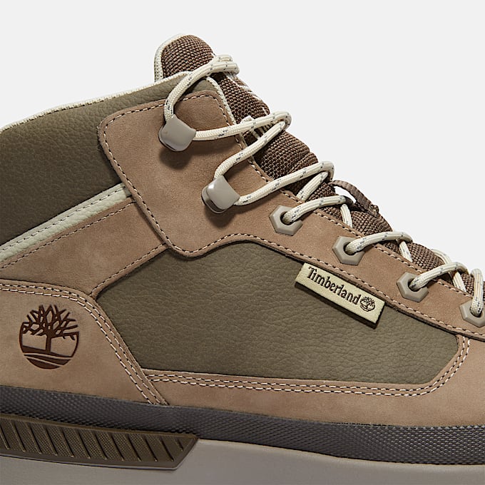 Field Trekker Halfhoge Sneaker voor heren in Grijs/Bruin