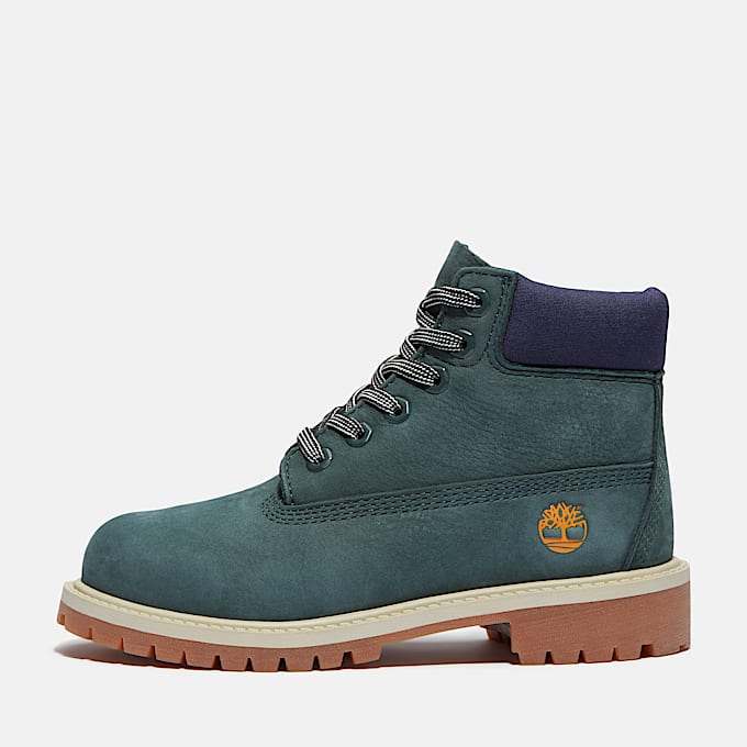 Scarponcino Impermeabile Timberland® Premium 6-Inch da Bambino (dal 30,5 al 35) in verde scuro