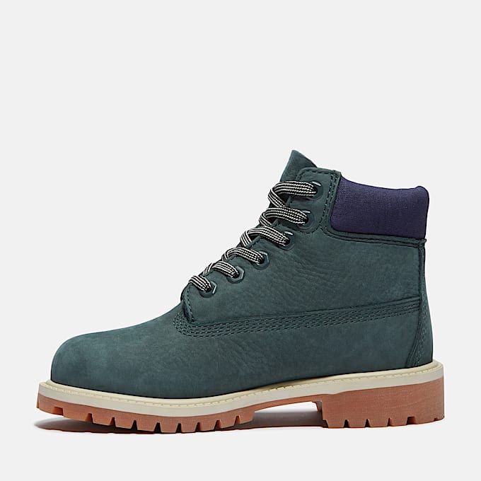 Scarponcino Impermeabile Timberland® Premium 6-Inch da Bambino (dal 30,5 al 35) in verde scuro