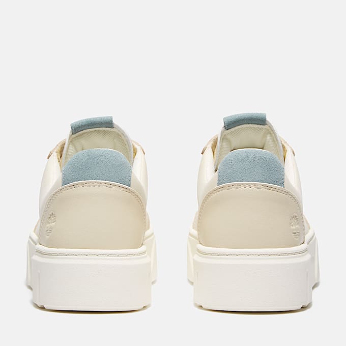 Laurel Court Lace Up Trainer for Women in Beige/Light Blue