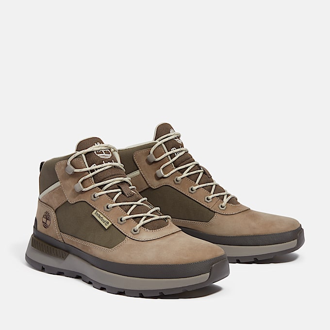Field Trekker Halfhoge Sneaker voor heren in Grijs/Bruin