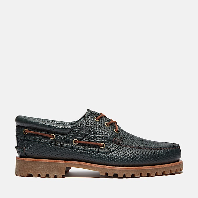 Chaussure bateau authentique cousue main à 3 œillets Timberland® pour homme en vert foncé - 1