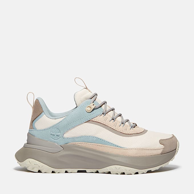 Motion Access Waterproof Trainer for Women in Beige/Light Blue - 1