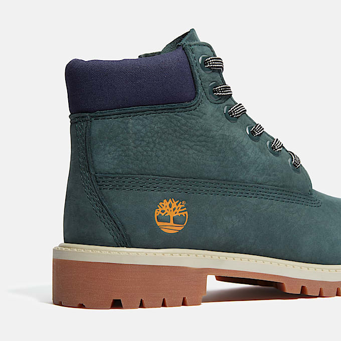 Scarponcino Impermeabile Timberland® Premium 6-Inch da Bambino (dal 30,5 al 35) in verde scuro