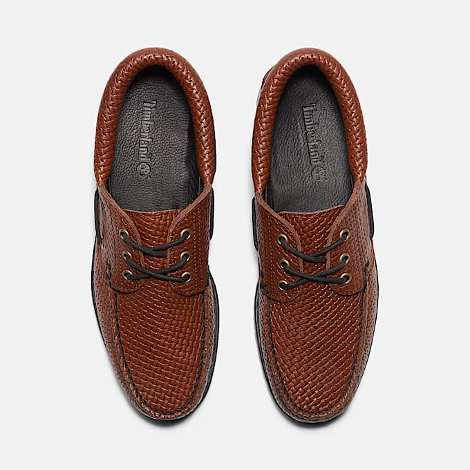 Chaussure bateau authentique cousue main à 3 œillets Timberland® pour homme en marron