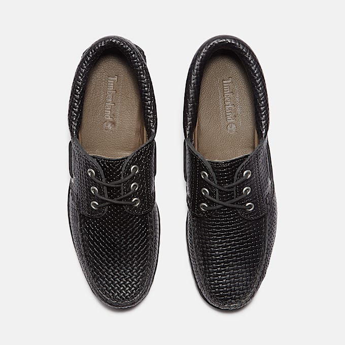 Scarpa da Barca Timberland® Authentic 3-Eye Lug Handsewn da Uomo in colore nero