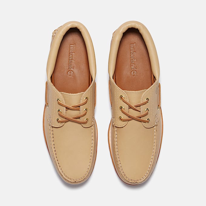 Founder's 3-Eye Lug Handgenaaide Bootschoen voor heren in beige