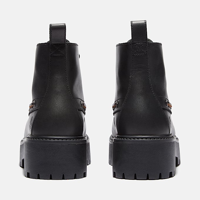 Stone Street Platform Kiltie Boot for Women in Black