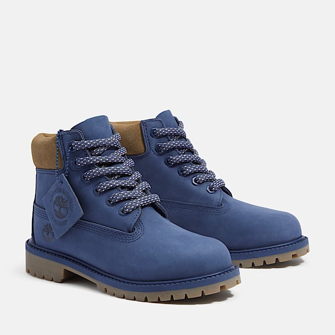 Bota Impermeável Timberland® Premium 6-Inch para Jovem em azul-escuro