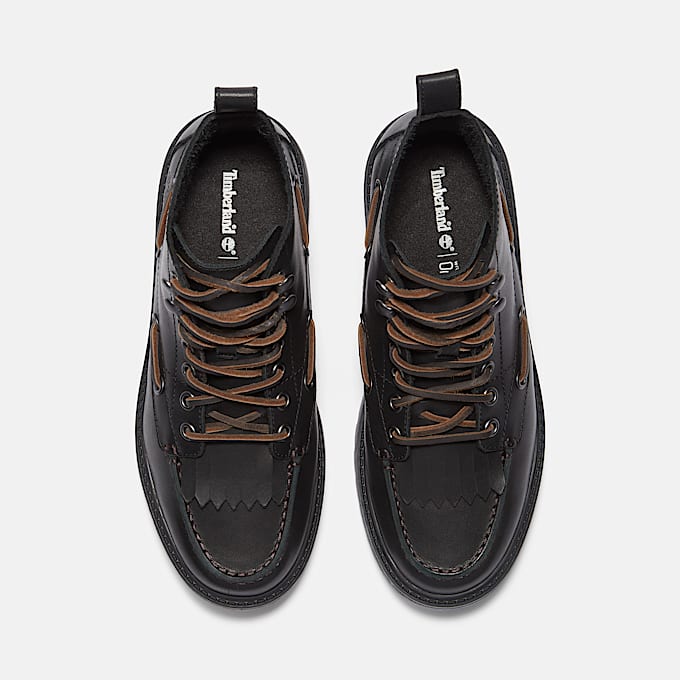 Stone Street Platform Kiltie Boot for Women in Black