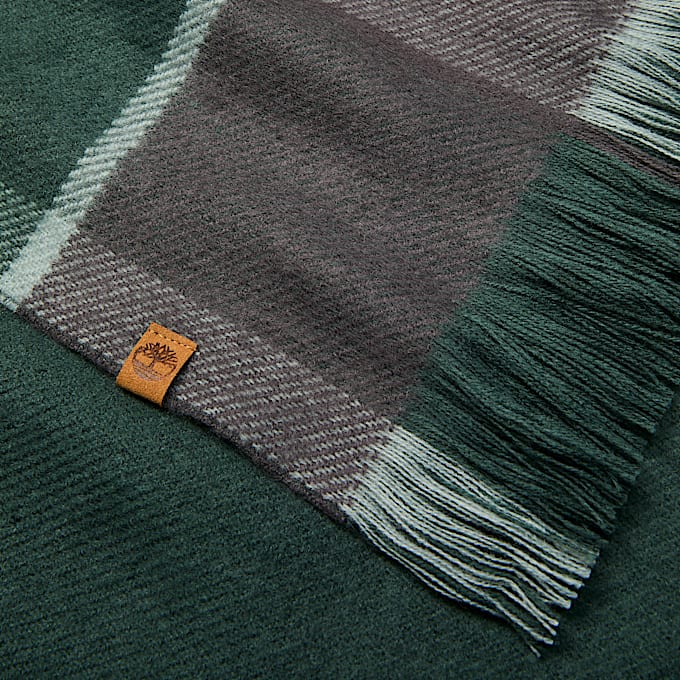 Maxi Sciarpa Double-face in verde scuro