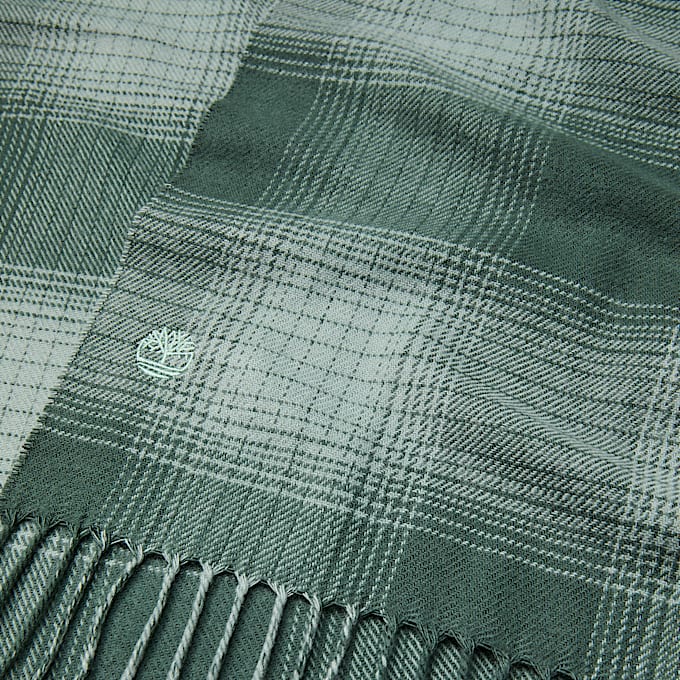 Sciarpa Intessuta a Quadri in verde scuro