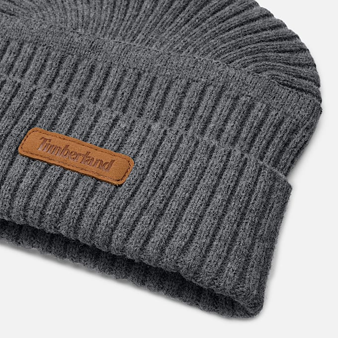Gulf Beach Ribbed Beanie in Dark Grey