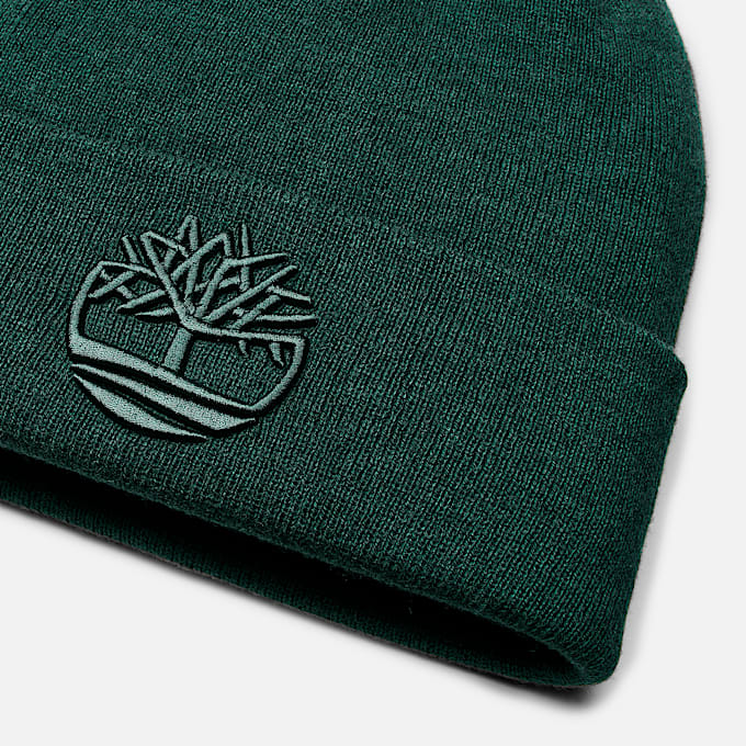 Bonnet brodé en 3D en vert foncé