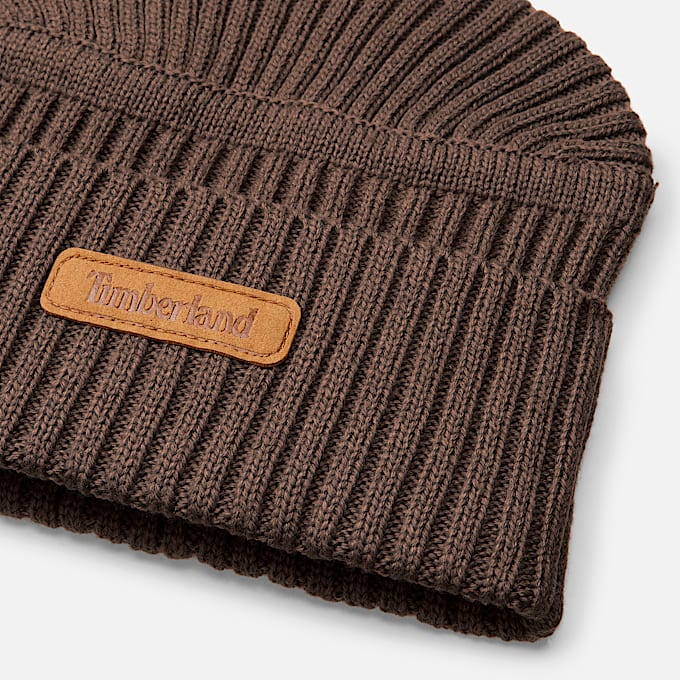 Gulf Beach Ribbed Beanie in Brown