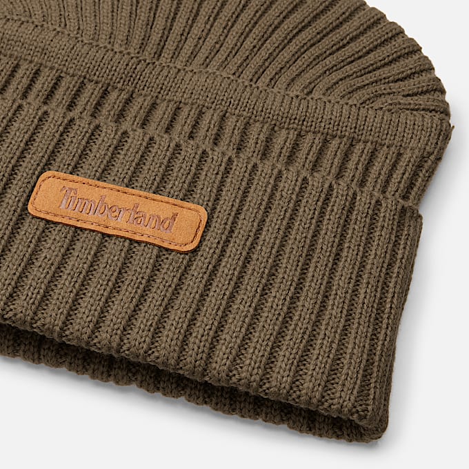 Gulf Beach Ribbed Beanie in Green