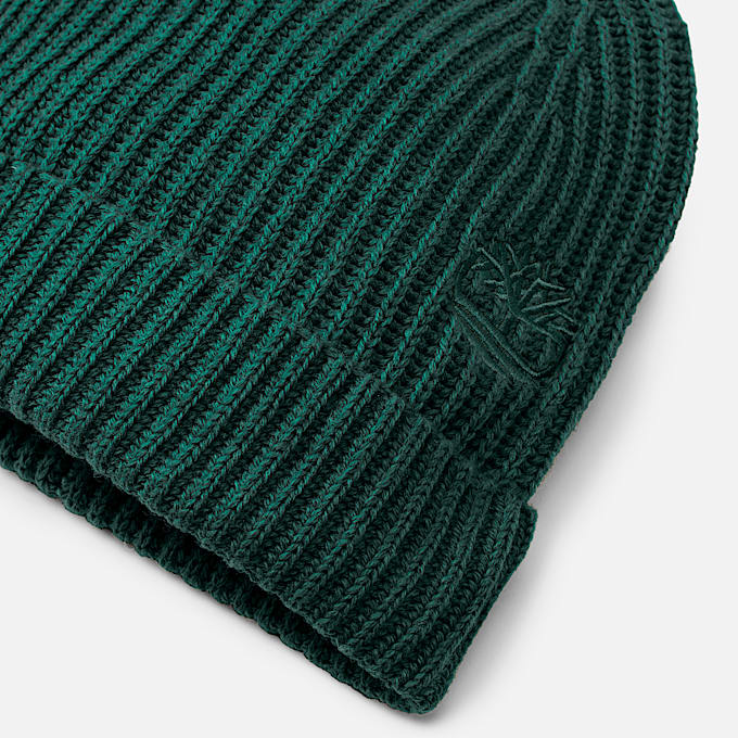 Wool Blend Beanie in Dark Green