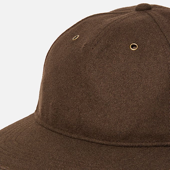 Casquette de baseball en laine en marron