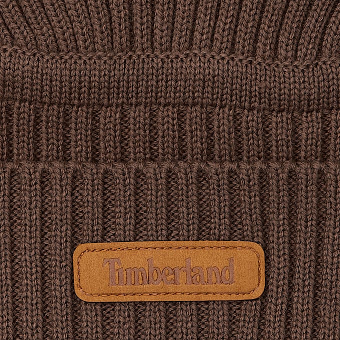 Gulf Beach Ribbed Beanie in Brown
