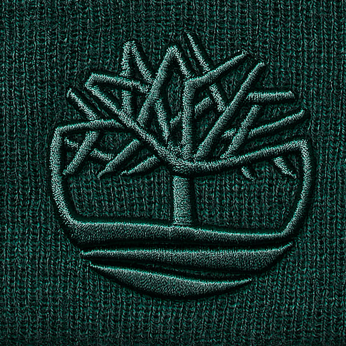 Bonnet brodé en 3D en vert foncé