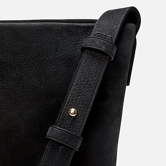 Soft Leather Sling Bag in Black