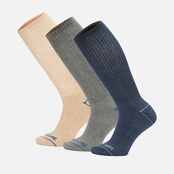 3er-Pack Bowden Crew-Socken mit durchgehender Polsterung in Beige - 1