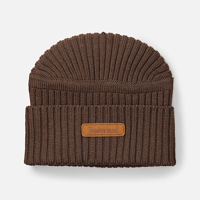 Gulf Beach Ribbed Beanie in Brown - 1