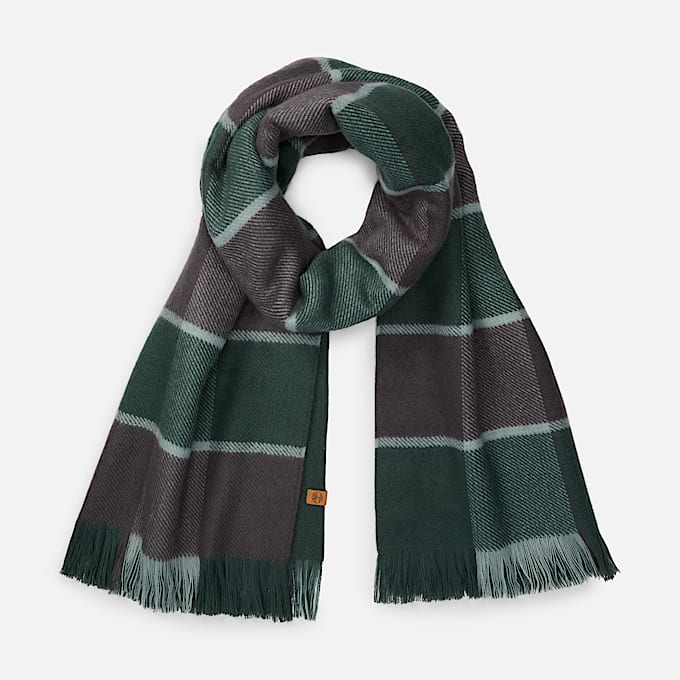 Maxi Sciarpa Double-face in verde scuro - 1