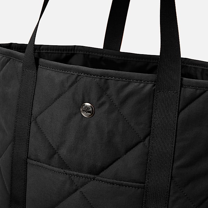 Fourre-tout matelassé en toile Easy en Noir