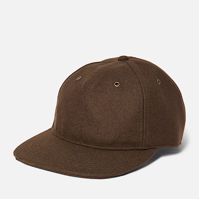Casquette de baseball en laine en marron - 1