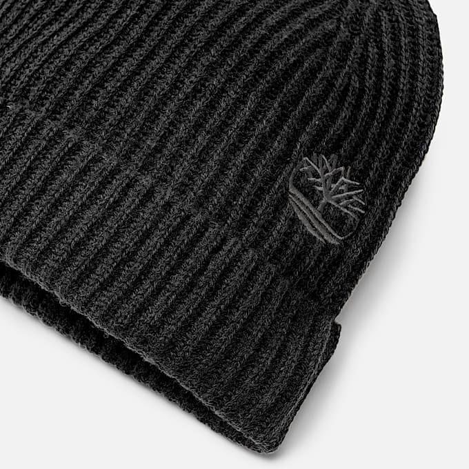 Bonnet en laine mélangée en noir