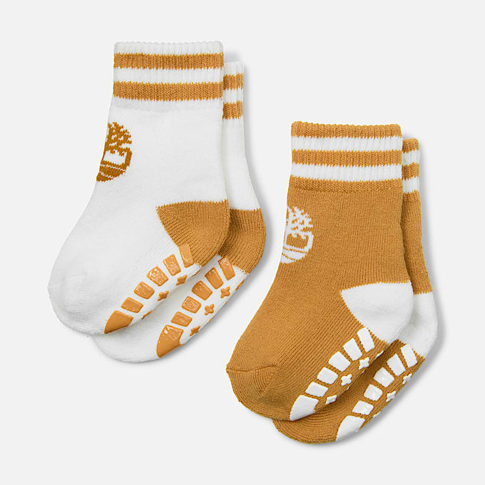 Lot de 2 paires de chaussons bottines Timberland® pour bébé/tout-petit en jaune - 1
