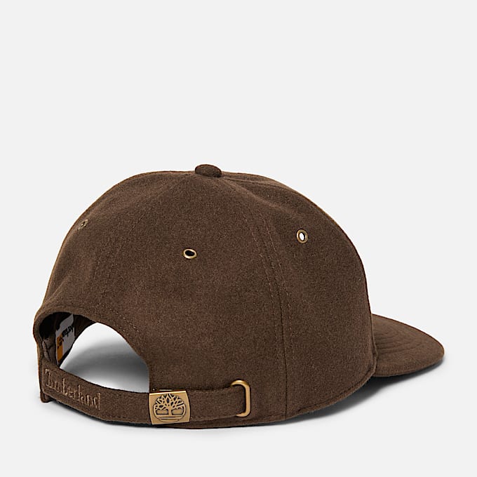Casquette de baseball en laine en marron