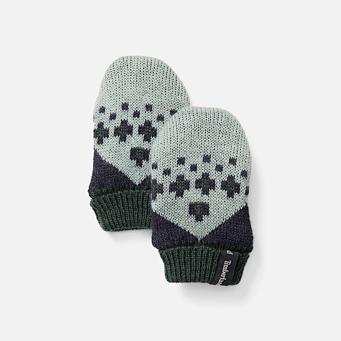 Fair-Isle-Set für Kinder in Grau