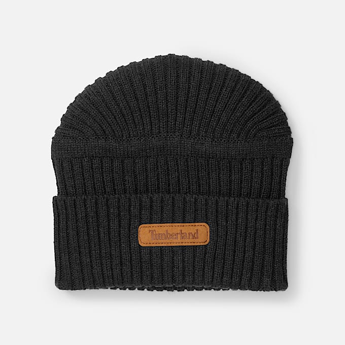 Gulf Beach Ribbed Beanie in Black - 1