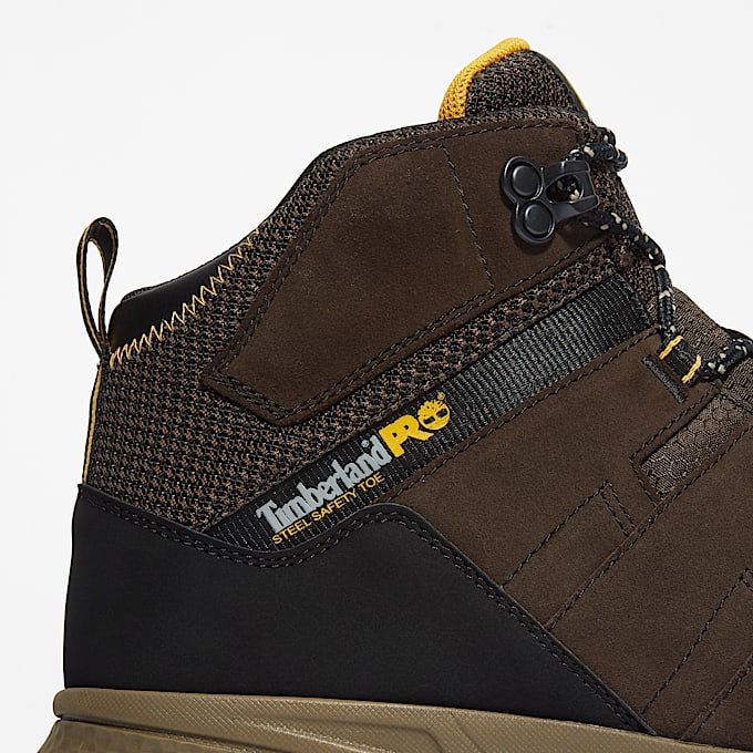 Bottine de travail à bout en acier Switchback pour homme en marron