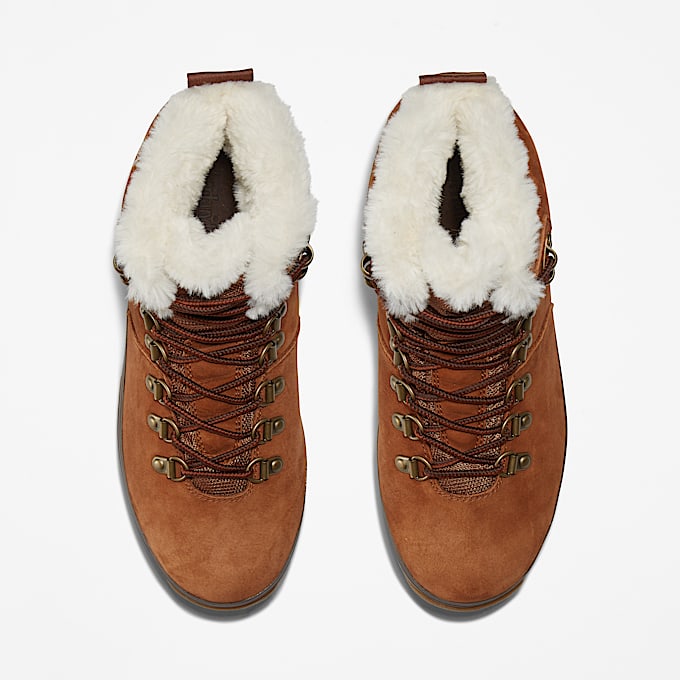Euro Hiker Faux Fur Lined Boot for Women in Brown