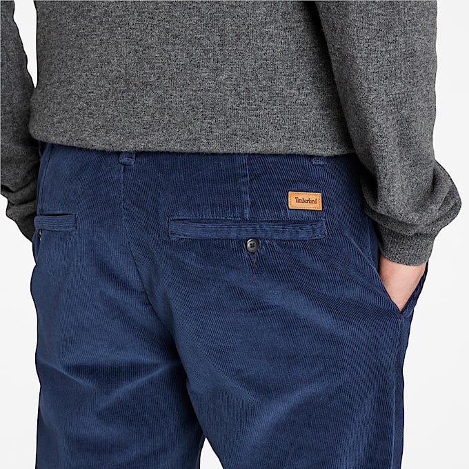Pantaloni in Velluto a Coste Claremont da Uomo in blu scuro