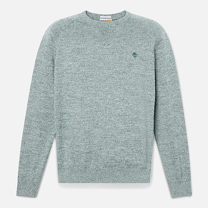 Williams River Cotton Raglan Sleeve Crewneck Jumper for Men in Grey