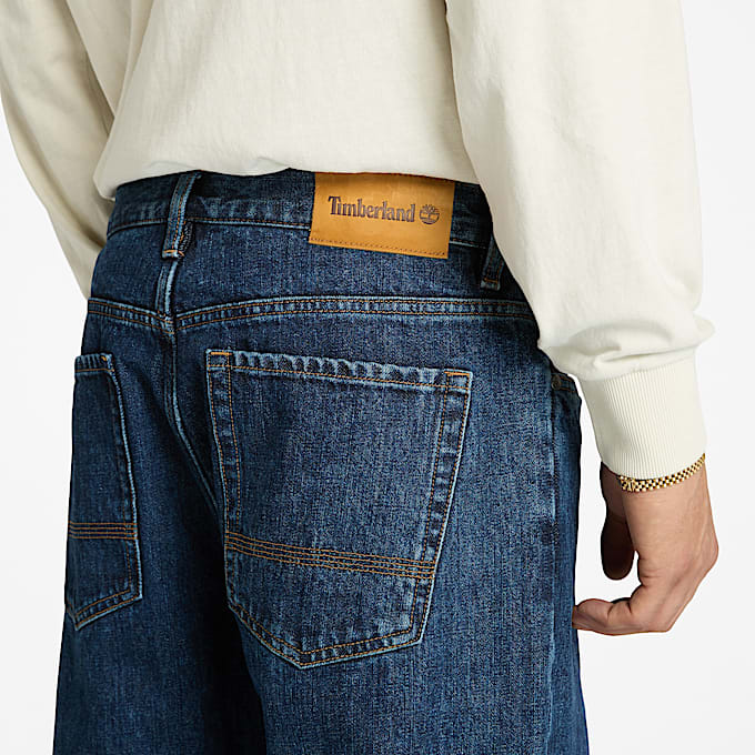 Jean Selvedge pour homme en bleu foncé