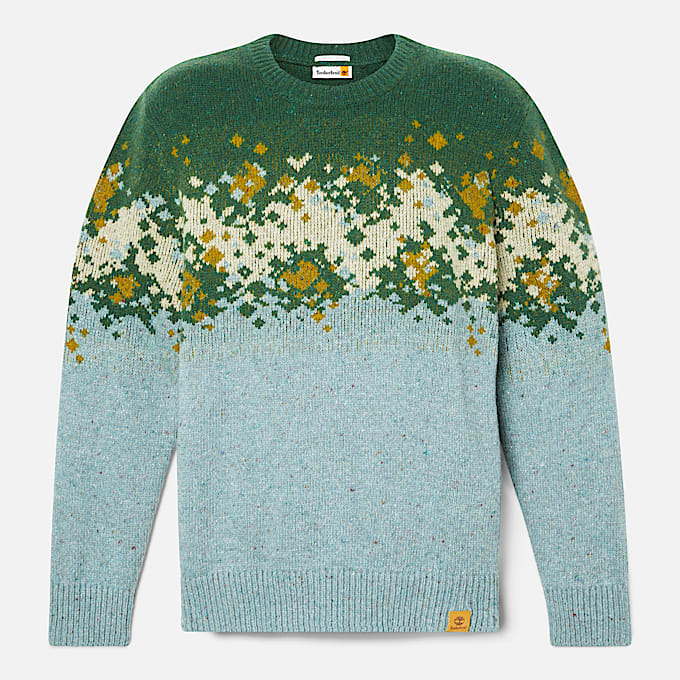 Fair-Isle-Pullover für Herren in Grau