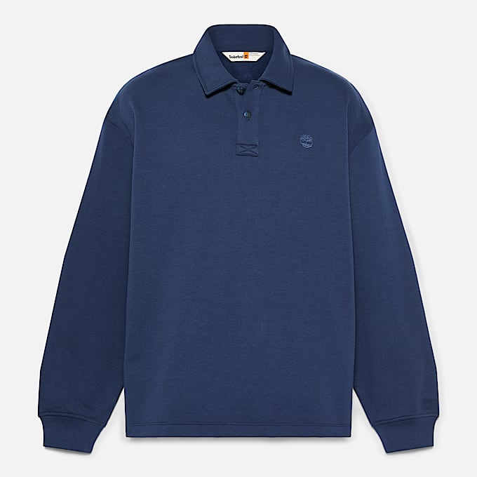 Polo Sweatshirt for Men in Dark Blue