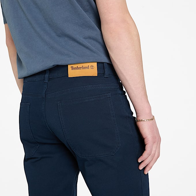 Pantalon Sandown à 5 poches pour homme en bleu foncé