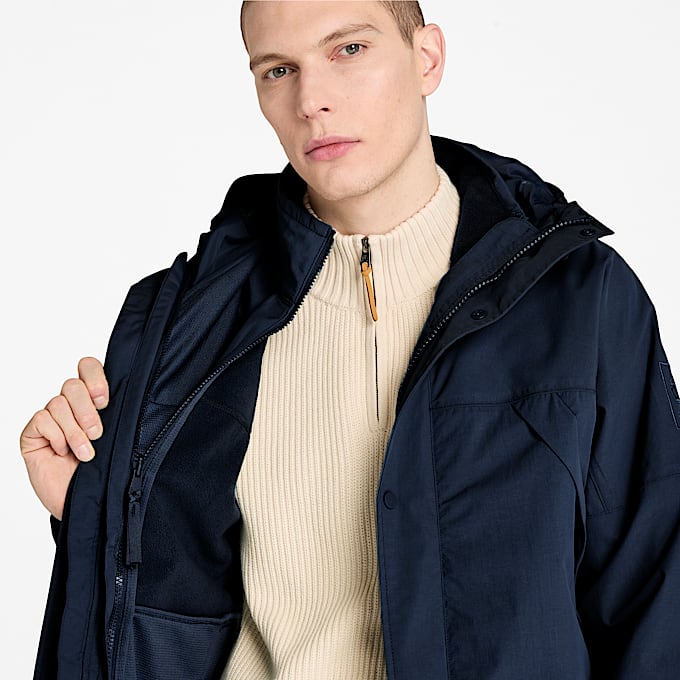 Veste 3-en-1 imperméable Winnick pour homme en bleu foncé