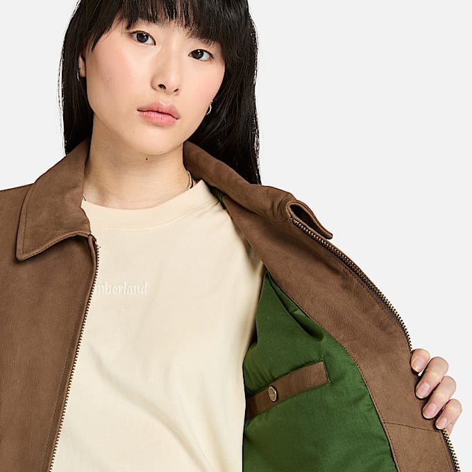 All Gender Limited Release Re-Issue Leather Bomber Jacket in Brown