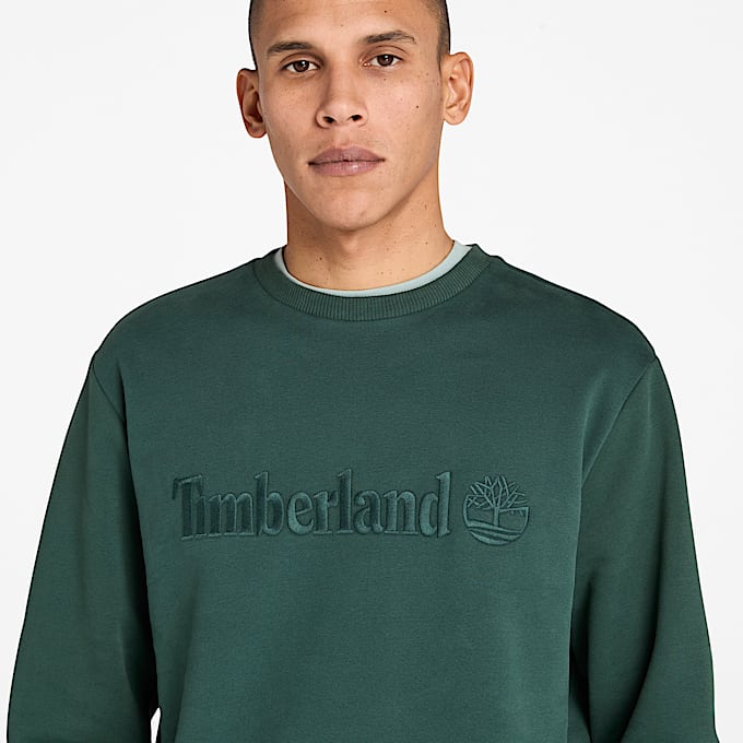 Hampton Sweatshirt met ronde hals voor heren in donkergroen
