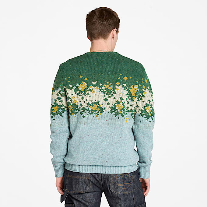 Fair-Isle-Pullover für Herren in Grau