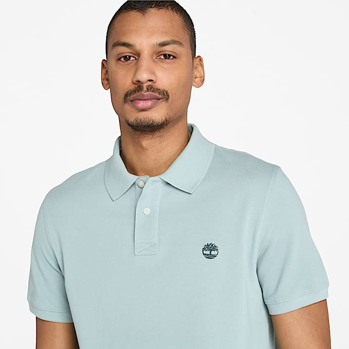 Millers River Pique Short-Sleeve Polo for Men in Grey